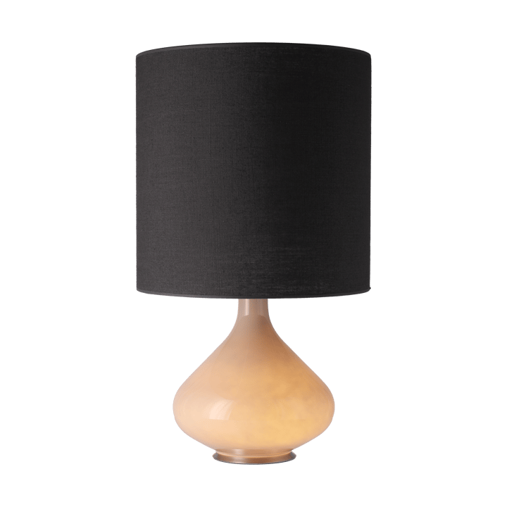 Lámpara de mesa Flavia base de lámpara beige - Lino Negro M - Flavia Lamps