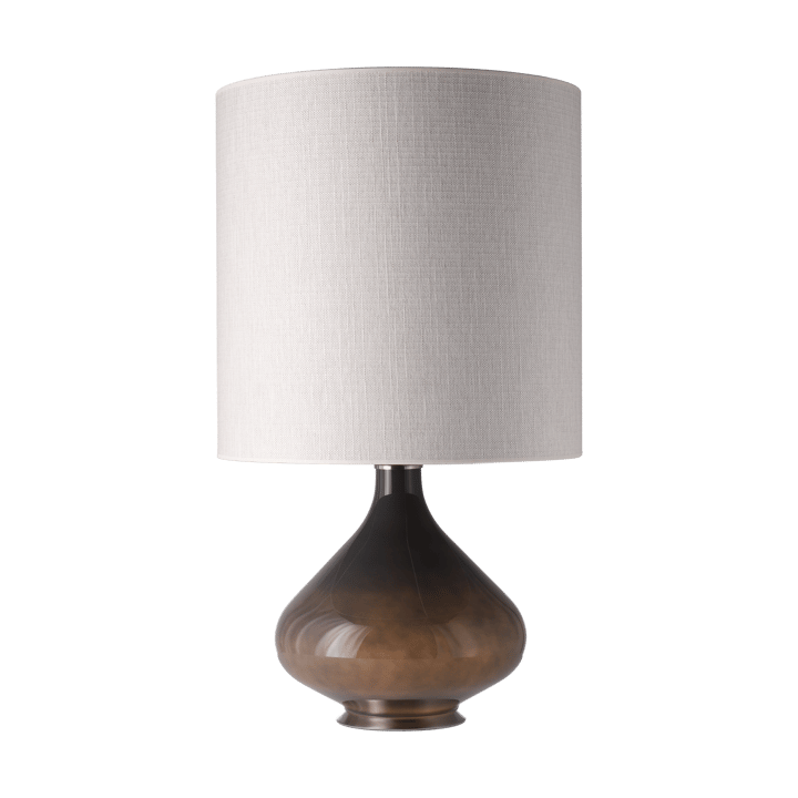 Lámpara de mesa Flavia base de lámpara gris, Babel Beige M Flavia Lamps