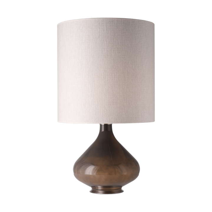 Lámpara de mesa Flavia base de lámpara gris, Babel Beige M Flavia Lamps