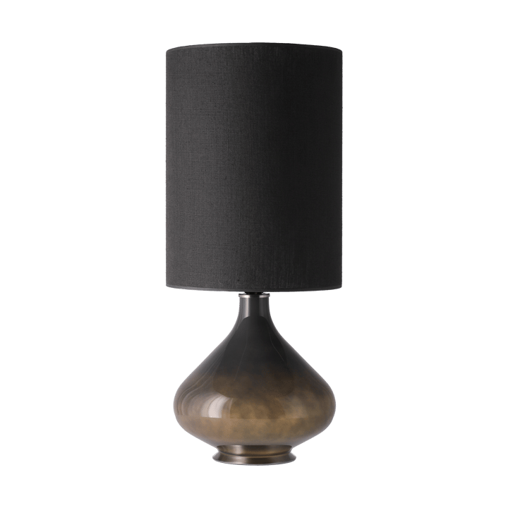 Lámpara de mesa Flavia base de lámpara gris - Lino Negro L - Flavia Lamps