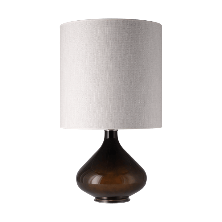 Lámpara de mesa Flavia base de lámpara negra, Babel Beige M Flavia Lamps