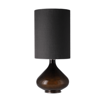 Lámpara de mesa Flavia base de lámpara negra - Lino Negro L - Flavia Lamps