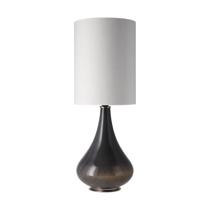 Lámpara de mesa Renata base de lámpara gris, Babel Beige L Flavia Lamps