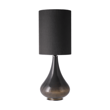 Lámpara de mesa Renata base de lámpara gris - Lino Negro L - Flavia Lamps