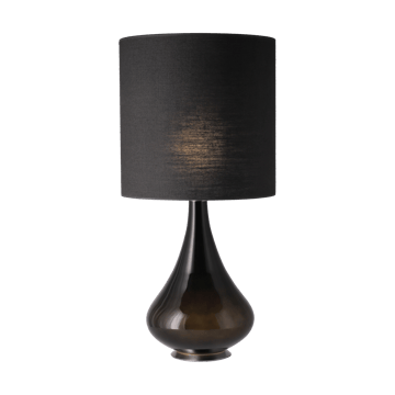 Lámpara de mesa Renata base de lámpara negra - Lino Negro M - Flavia Lamps