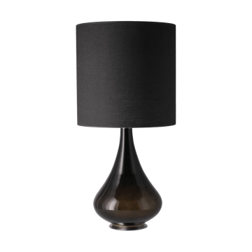 Lámpara de mesa Renata base de lámpara negra - Lino Negro M - Flavia Lamps