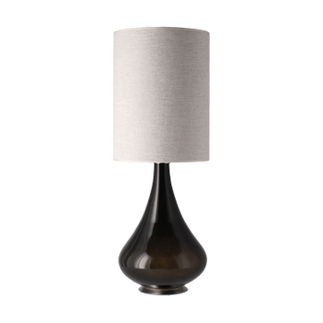 Lámpara de mesa Renata base de lámpara negra - London Beige L - Flavia Lamps