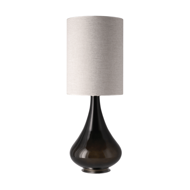 Lámpara de mesa Renata base de lámpara negra, London Beige L Flavia Lamps