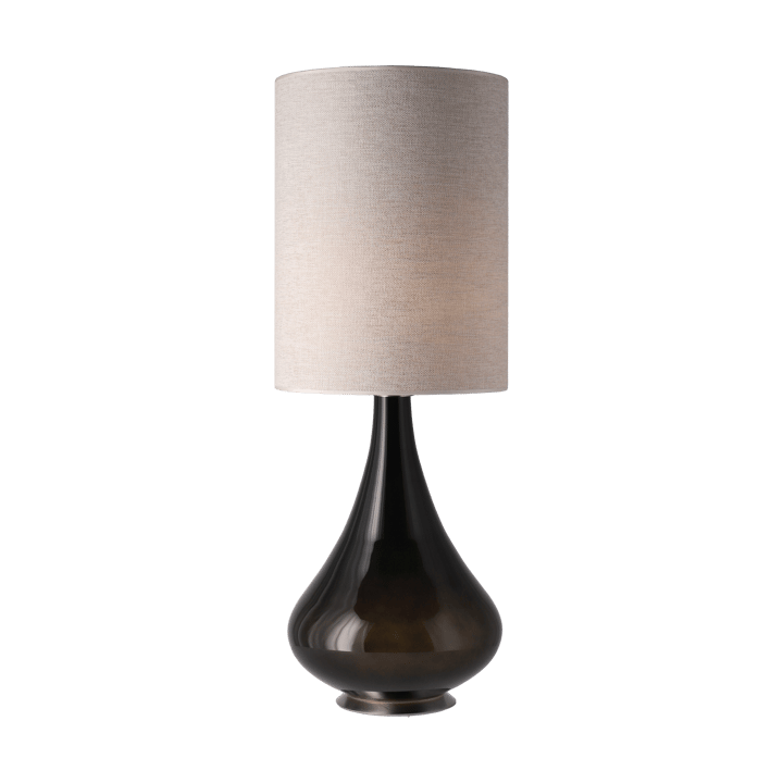 Lámpara de mesa Renata base de lámpara negra, London Beige L Flavia Lamps