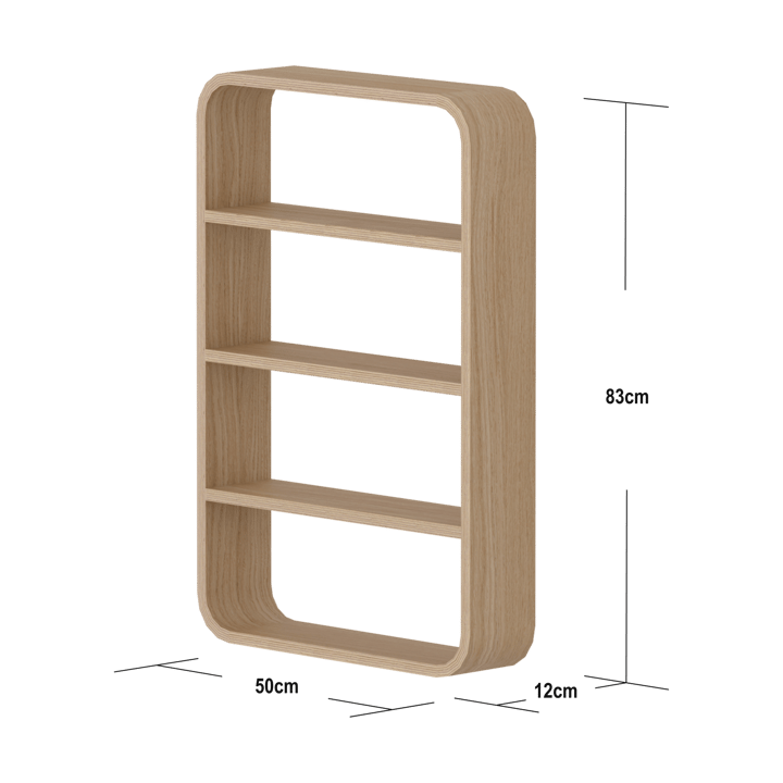 Estante de pared Nova 50x83 cm, Chapa de roble FLEXA