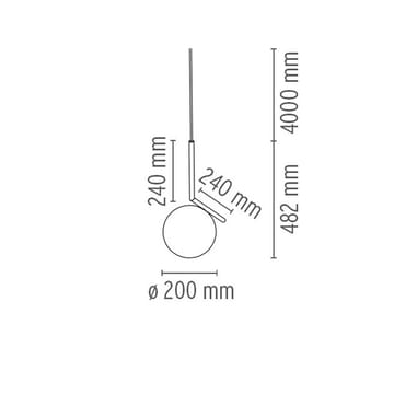 Lámpara colgante IC lights S1 - Cromado, opal - Flos