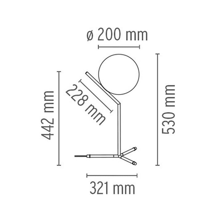 Lámpara de mesa alta IC lights T1. - Cromo, opal - Flos