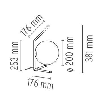 Lámpara de mesa IC lights T1 low - Negro, opal - Flos