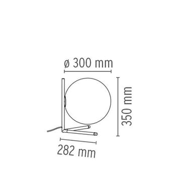 Lámpara de mesa IC lights T2 - Cromo, opal - Flos