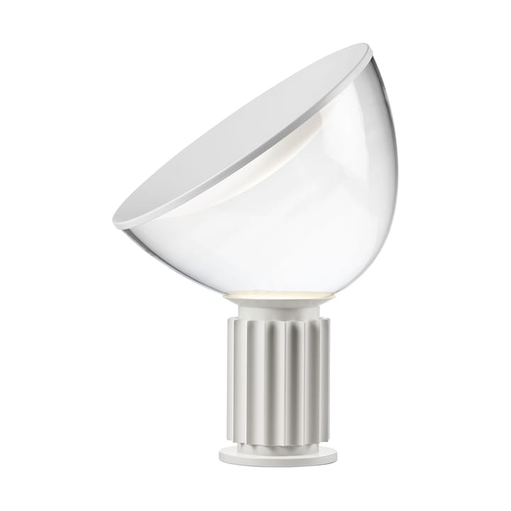 Lámpara de mesa Taccia Small LED 48,5 cm - Blanco mate, cúpula de cristal - Flos