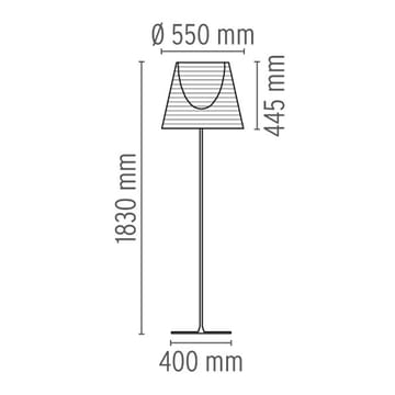 Lámpara de pie KTribe F3 - Transparente - Flos