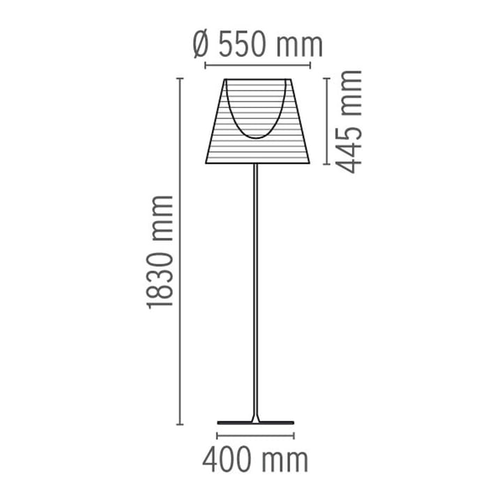 Lámpara de pie KTribe F3 - Transparente - Flos