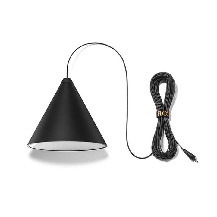 Lámpara de techo cono String Light - Negro, 22 m cable - Flos