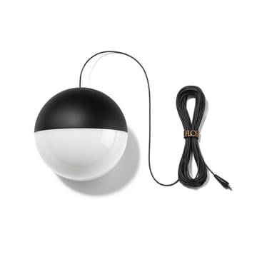 Lámpara de techo String Light Sphere - Negro, 12 m cable - Flos