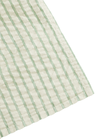 Manta de muselina Stripe Emerald Seersucker - 110x110 cm - Garbo&Friends