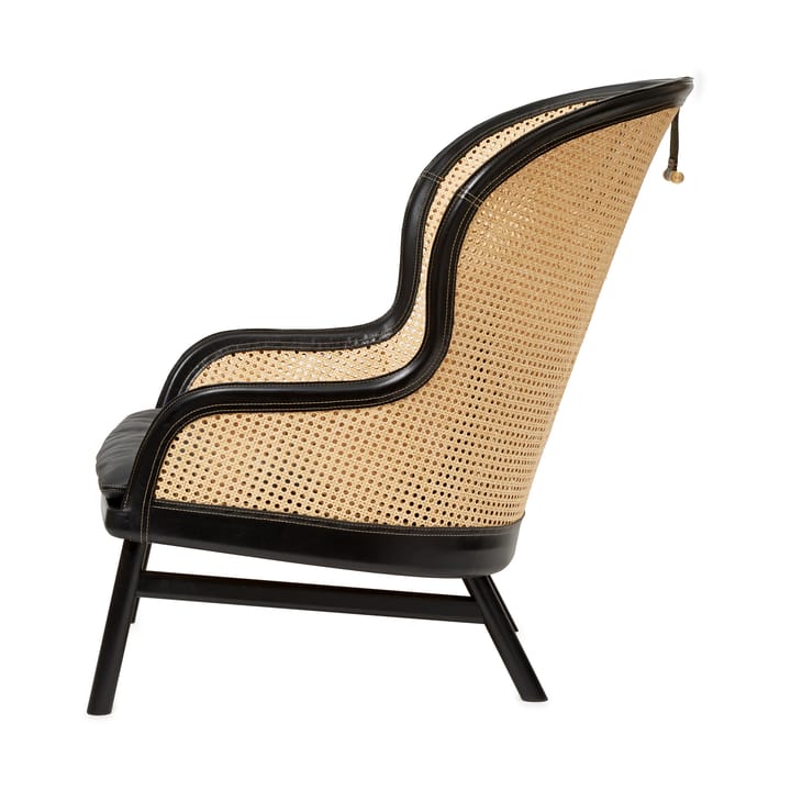 Sillón Dandy, Haya-teñido de negro-cuero Tärnsjö negro Gärsnäs