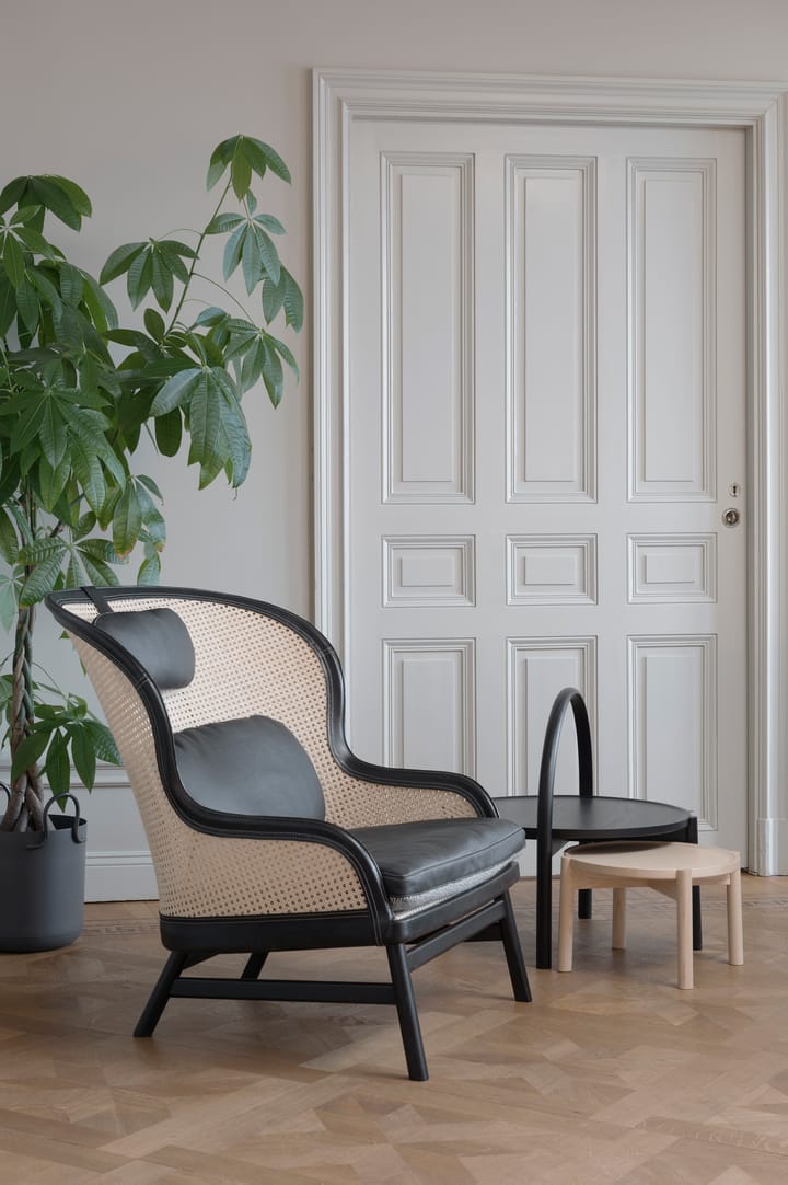 Sillón Dandy, Haya-teñido de negro-cuero Tärnsjö negro Gärsnäs