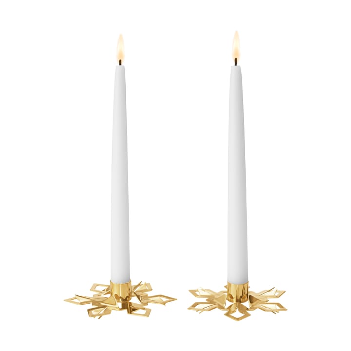 Candelabro 2024, 2-pack - Chapado en oro - Georg Jensen