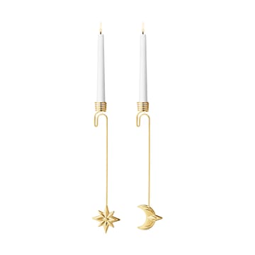 Candelabro luna y estrella 2024 - Chapado en oro - Georg Jensen