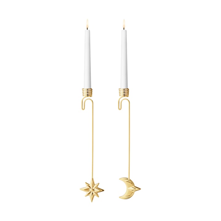 Candelabro luna y estrella 2024 - Chapado en oro - Georg Jensen