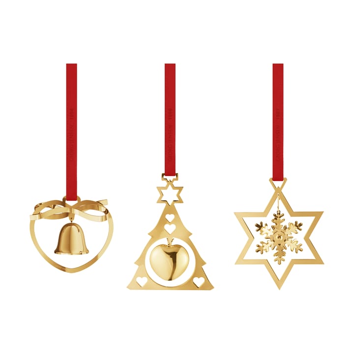 Miniatura móvil 2024, 3-pack - Chapado en oro - Georg Jensen