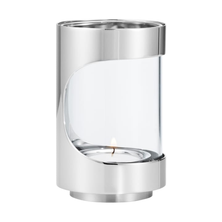 Portavelas Chrome contours hurricane 12 cm - Acero inoxidable - Georg Jensen