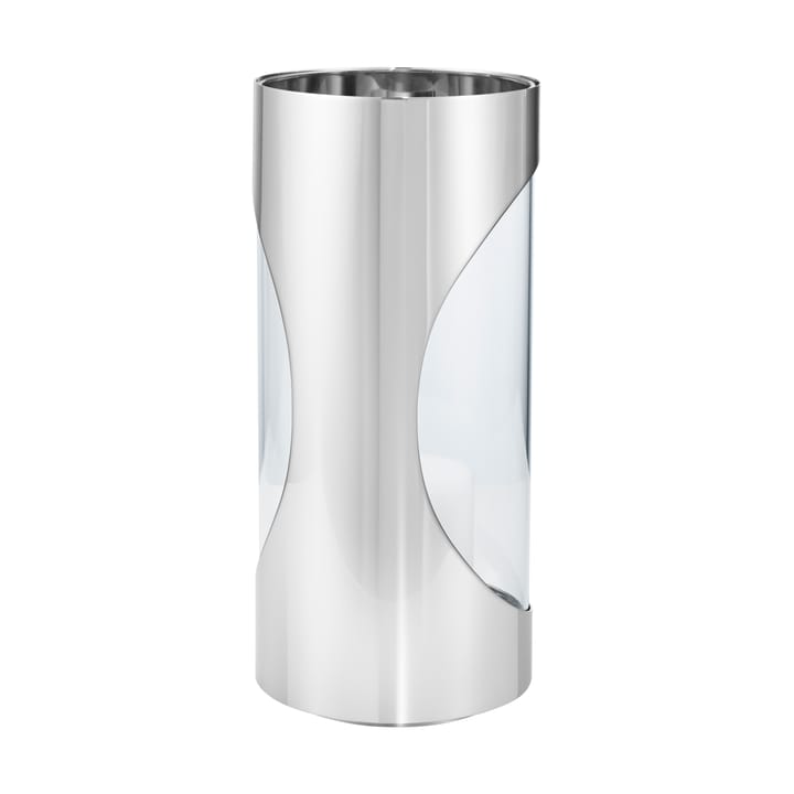 Portavelas Chrome contours hurricane 28 cm, Acero inoxidable Georg Jensen