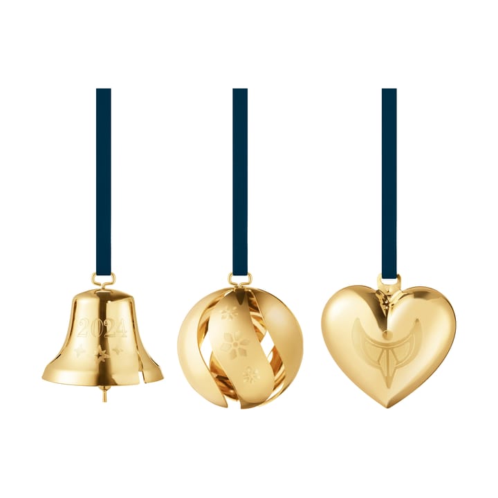 Set de adornos 3 piezas 2024 - Chapado en oro - Georg Jensen