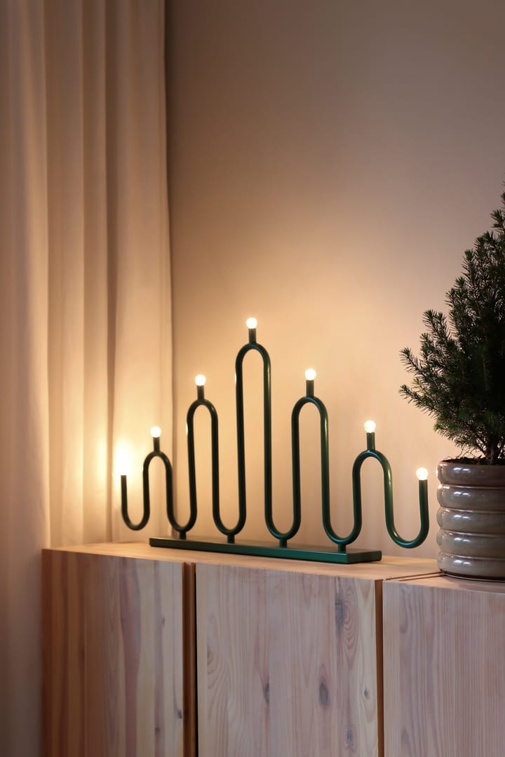 Candelabro de Adviento Noel 7 - Verde - Globen Lighting