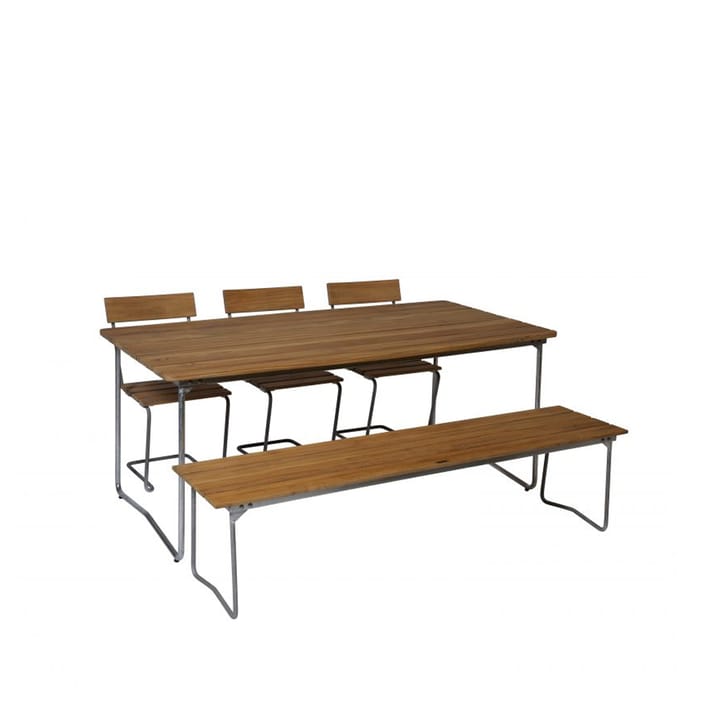 Banco 9 - Roble aceitado-170 cm-galvanizado en caliente - Grythyttan Stålmöbler