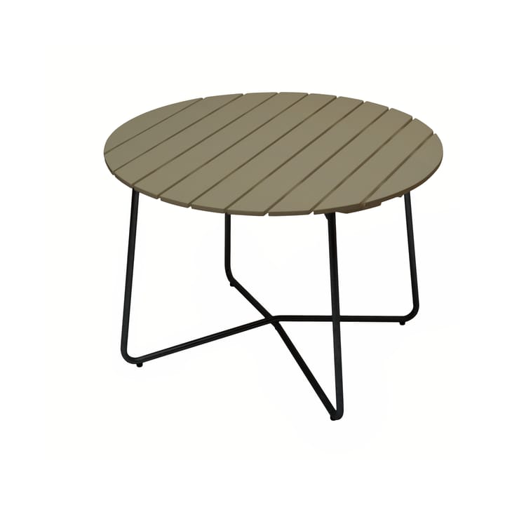 Mesa de comedor 9A - Light green oak-black base, Ø100 cm - Grythyttan Stålmöbler