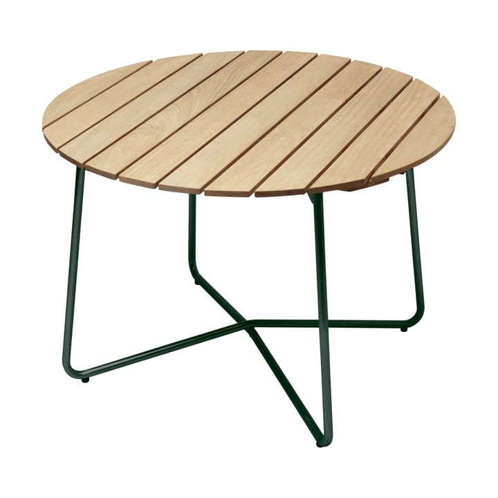 Mesa de comedor 9A - Oiled pine-green base, Ø100 cm - Grythyttan Stålmöbler