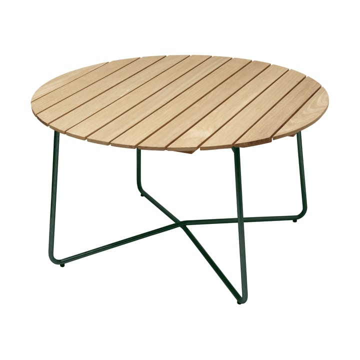 Mesa de comedor 9A - Oiled pine-green base, Ø120 cm - Grythyttan Stålmöbler