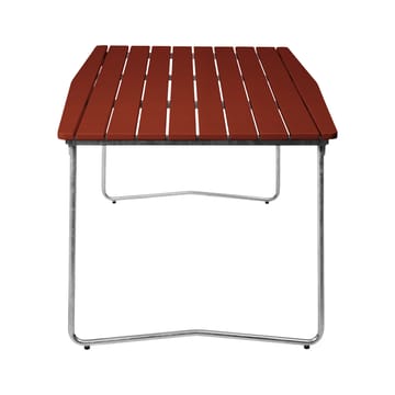 Mesa de comedor B31 170  - Dark red lacquered oak-galvanized base - Grythyttan Stålmöbler