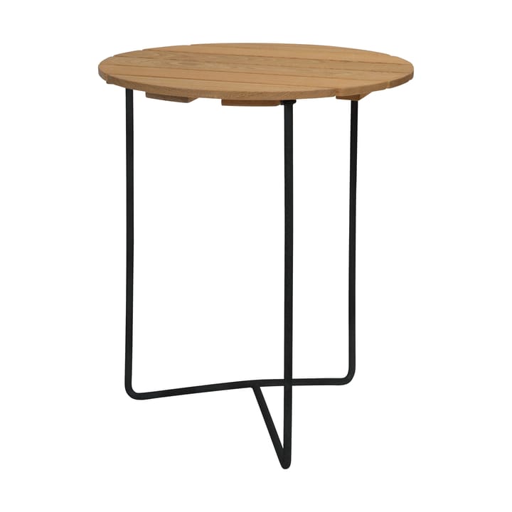 Mesa Table 6B Ø60 cm - Oiled oak-black base - Grythyttan Stålmöbler