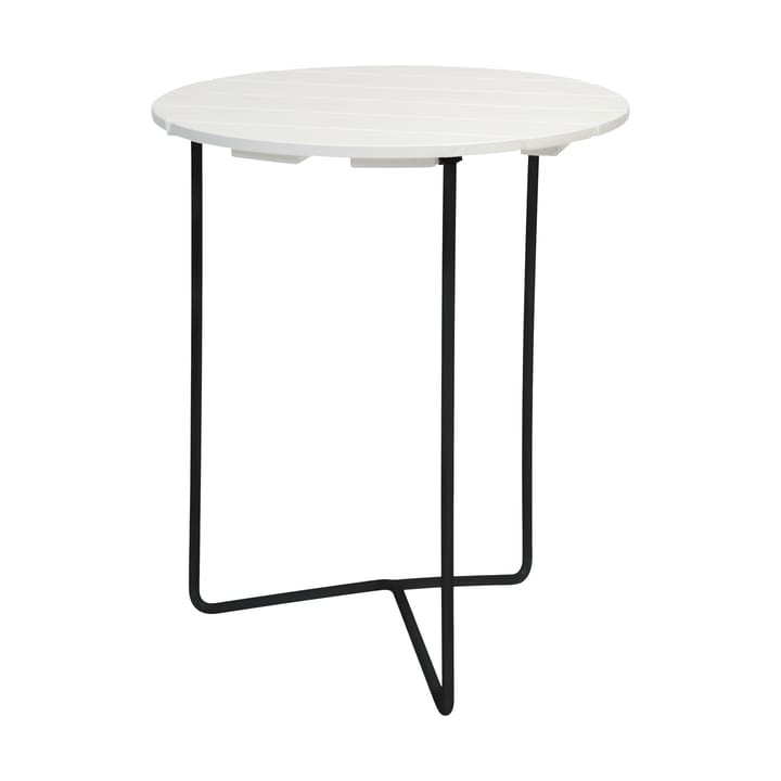 Mesa Table 6B Ø60 cm - Roble tratado blanco-negro - Grythyttan Stålmöbler