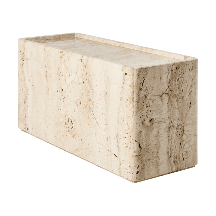 Mesa Pietra 30x80x40 cm, Neutral white travertine GUBI