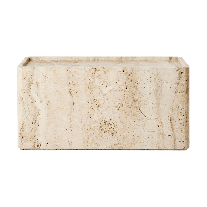 Mesa Pietra 30x80x40 cm, Neutral white travertine GUBI