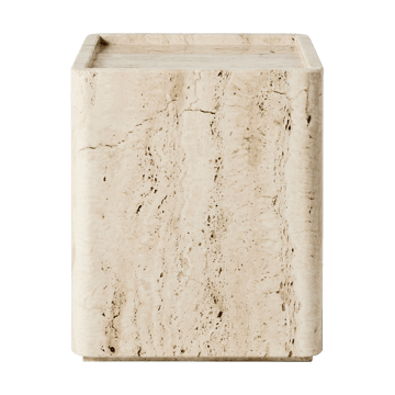 Mesa Pietra 33x33x40 cm - Neutral white travertine - GUBI