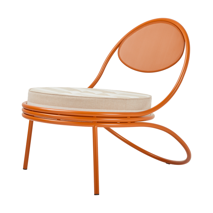 Silla Copacabana Outdoor Lounge Chair con asiento tapizado - Leslie stripe limonta 040-international orange - GUBI