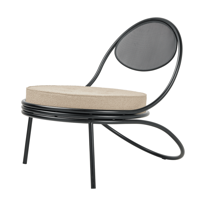 Silla Copacabana Outdoor Lounge Chair con asiento tapizado - Lorkey limonta 41-patas negras - GUBI