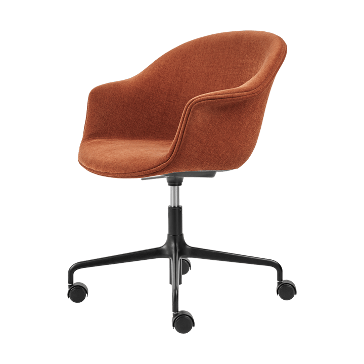 Silla de oficina Bat Meeting Chair completamente tapizada - Belsuede special fr dedar  133-patas negras - GUBI