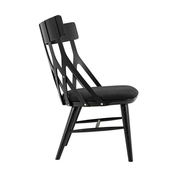 Sillón Y5, Barniz negro-cojín negro Hans K