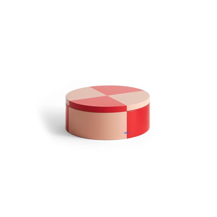 Bote Tin Container - Round red-soft pink - HAY