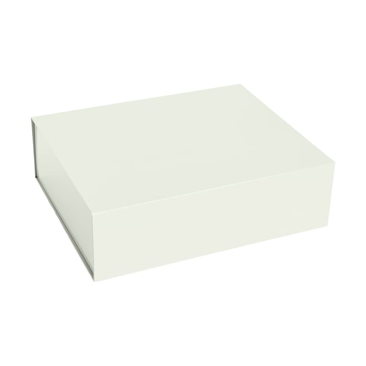 Caja con tapa Colour Storage L 34,5x41,5 cm - Chalk white - HAY